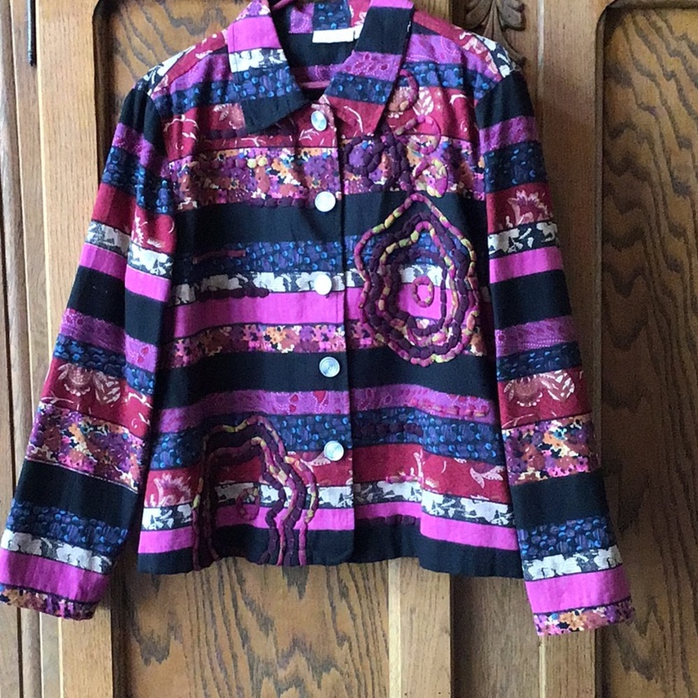Choices Pink Multi-Colored Jacket - image 1